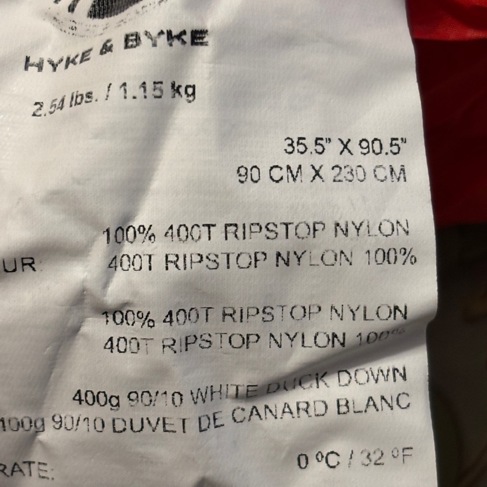 Hyke & Byke Sleeping Bag - Picture 8 of 8
